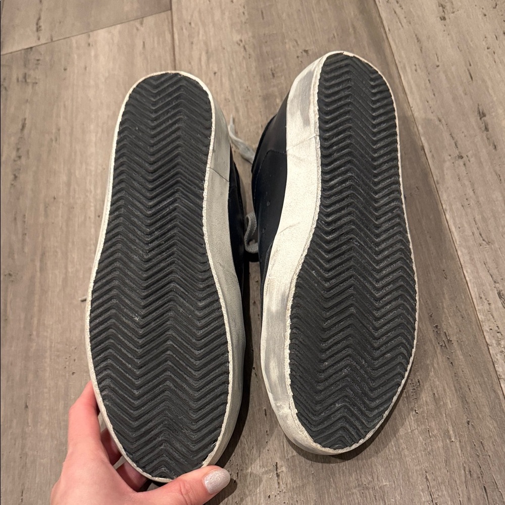 Black and White Golden Goose Sneakers - Picture 7 of 7